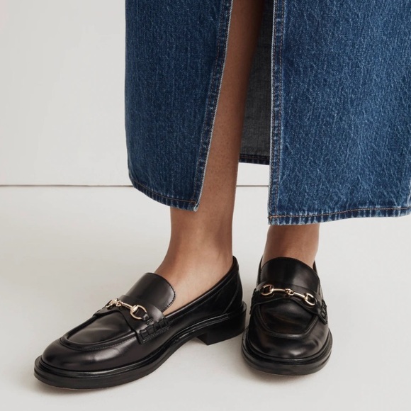 Madewell Women’s Thee Vernon Bit Hardware Loafer, Black Leather, Size 10 - Picture 4 of 12
